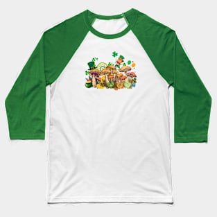 St. Patrick's Magic Mushrooms Baseball T-Shirt